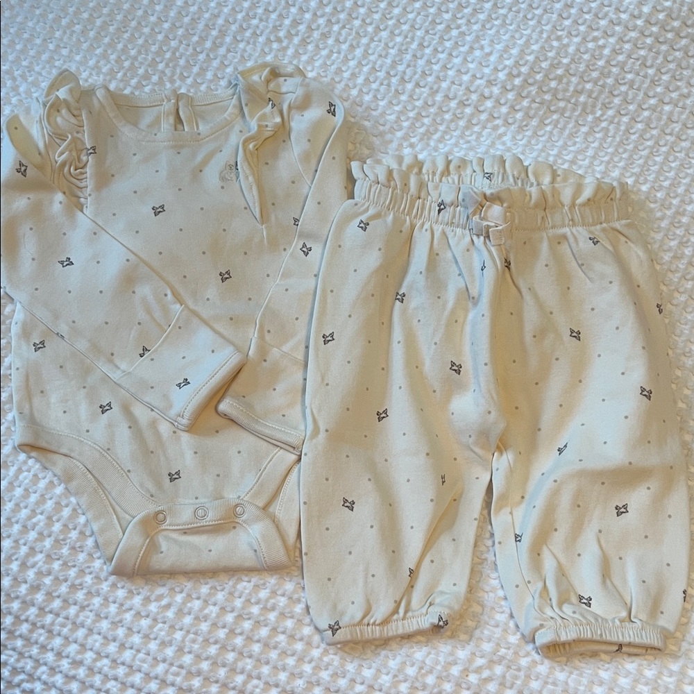 Baby gap Cream Bird Matching Set